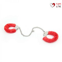 Наручники Roomfun Metal Handcuff With A Long Chain, Red, Червоний