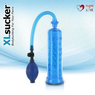 Вакуумна помпа XLsucker Penis Pump Blue для члена довжиною до 18см, діаметр до 4 см