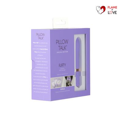 Розкішний вібратор Pillow Talk Flirty Purple Special Edition, Сваровскі, пов’язка на очі+гра