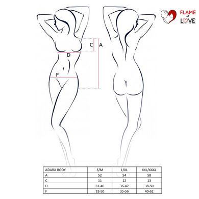 Боді монокіні Passion ADARA BODY S/M, black
