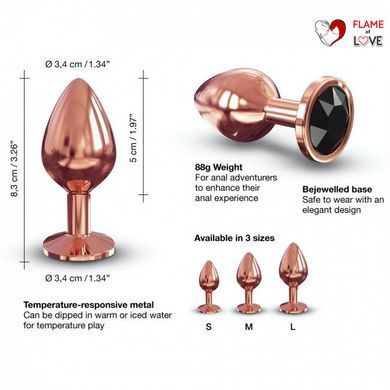 Металева анальна пробка із прикрасою у вигляді кристалу Dorcel - Diamond Plug M