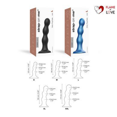 Насадка для страпона Strap-On-Me Dildo Plug Balls Black M