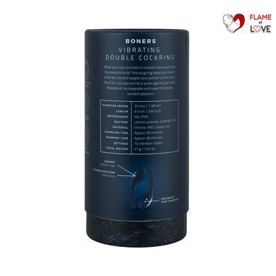 Ерекційне кільце Boners Vibrating Double Cock Ring
