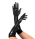 Глянсові вінілові рукавички Art of Sex - Lora, розмір M, колір Чорний - 1
