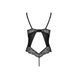 Боді з еко-шкіри та мережива Passion LOONA BODY S/M, black - 4