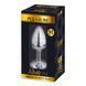 Металева анальна пробка з кристалом Alive Mini Metal Butt Plug Blue M - 2