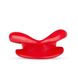 Силіконова капа-розширювач для рота у формі губ / капа-губи XOXO Blow Me A Kiss Mouth Gag - Red - 2