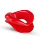 Силіконова капа-розширювач для рота у формі губ / капа-губи XOXO Blow Me A Kiss Mouth Gag - Red - 3