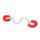 Наручники Roomfun Metal Handcuff With A Long Chain, Red, Червоний - 1