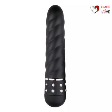 Міні-вібратор з рельєфом та стразами Love Diamond Vibrator Black