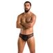 Чоловічі труси зі шнурівкою Passion 035 SLIP RICHARD L/XL Black, екошкіра, сітка - 3