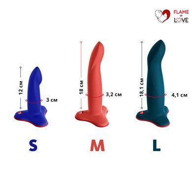 Фалоімітатор Fun Factory LIMBA FLEX S, синій, гнучкий, з ефектом пам&rsquo;яті, підходить для точки G