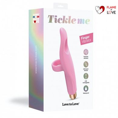Вібратор на палець Love To Love Tickle me - BABY PINK перезаряджається, 3 варіанти використання
