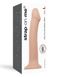 Насадка для страпону Strap-On-Me Dual Density Dildo Flesh L, діаметр 3,7 см, двошарова, гнучкий - 4