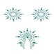Пестіс з кристалів Petits Joujoux Gloria set of 3 - Green/Blue, прикраса на груди та вульву - 1