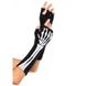 Рукавички без пальців Leg Avenue Skeleton Fingerless Gloves, чорні, O/S - 1