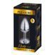 Металева анальна пробка з кристалом Alive Mini Metal Butt Plug Black S - 2