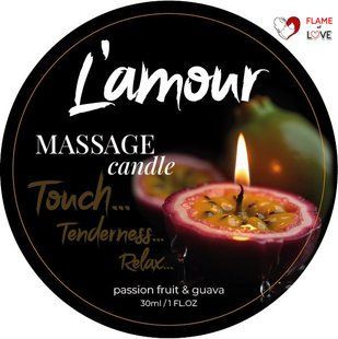 Масажна свічка L'amour Passionfruit & Guava з ароматом гуави та маракуї, 30 мл