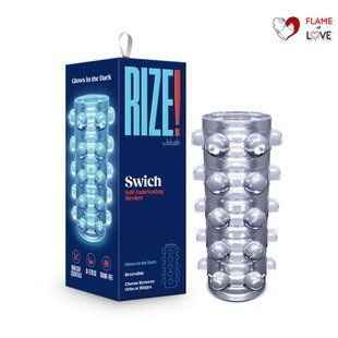 Мастурбатор Blush Rize &ndash; Swich Glow in the Dark Masturbator Clear, двосторонній, світиться в темряві