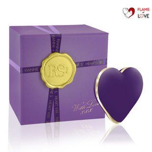 Вібратор-сердечко Rianne S: Heart Vibe Purple, 10 режимів, медичний силікон, подарункове паковання