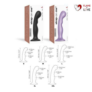 Насадка для страпона Strap-On-Me Dildo Plug P&G Lilas Metallic L