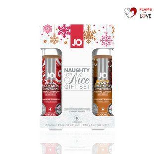 Набір лубрикантів JO Naughty or Nice Gift Set &ndash; Candy Cane & Gingerbread (2&times;30 мл)