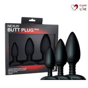 Набір анальних пробок Nexus Butt Plug Trio, макс. діаметр 3&ndash;4&ndash;5 см