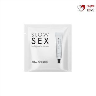 Пробник стимулювального бальзаму для мінету Bijoux Indiscrets Slow Sex Oral sex balm
