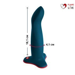 Фалоімітатор Fun Factory LIMBA FLEX L, колір морської хвилі, гнучкий, з ефектом пам&rsquo;яті, підходить для точки G