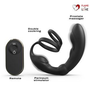 Масажер простати Dorcel P-Ring з ерекційним кільцем та пультом ДК