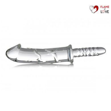 Фалоімітатор скляний Battle Rammer Phallic Glass Thruster прозорий