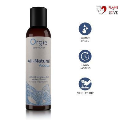 Лубрикант на водній основі Orgie All Natural Acqua, 150 мл, нелипкий, гладенький, натуральний склад