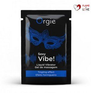 Пробник/рідкий вібратор середньої потужності Orgie Sexy Vibe для унікальних відчуттів, 1 мл