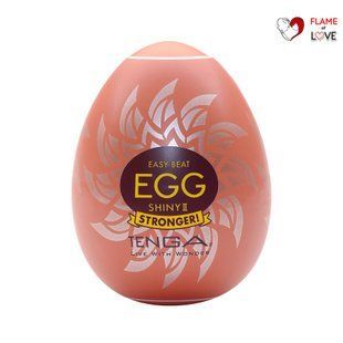 Мастурбатор-яйце Tenga Egg Shiny II, щільний TPE, пробник лубриканту 5 мл
