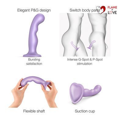 Насадка для страпона Strap-On-Me Dildo Plug P&G Lilas Metallic XL