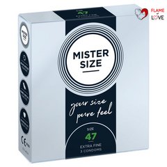Презервативи Mister Size - pure feel - 47 (3 condoms), товщина 0,05 мм