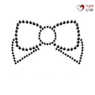 Прикраси для грудей зі стразами MIMI Bow колір: чорний Bijoux Indiscrets (Іспанія)