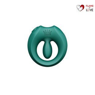 Ерекційне смарт-віброкільце Zalo Apis Turquoise Green, до 4 годин роботи, зарядний кейс