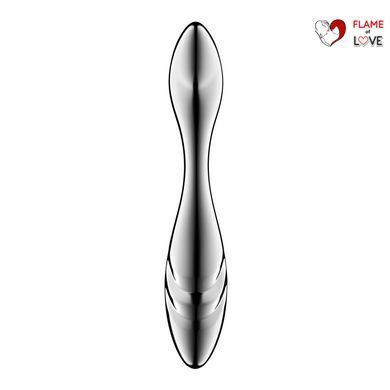Металевий дилдо Satisfyer Pure Gravity 3, двосторонній, можна нагрівати й охолоджувати, дуже важкий