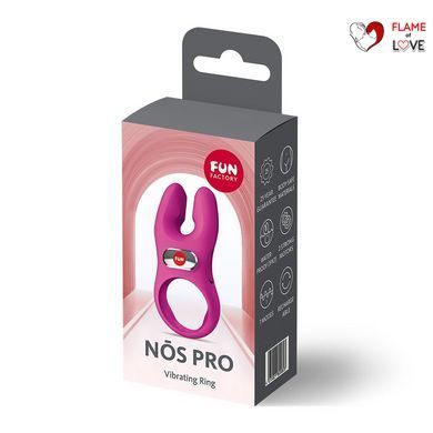 Ерекційне віброкільце з подвійною стимуляцією клітора Fun Factory NŌS PRO Magenta, 2 мотори