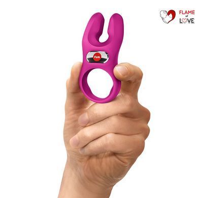 Ерекційне віброкільце з подвійною стимуляцією клітора Fun Factory NŌS PRO Magenta, 2 мотори
