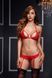 Комплект білизни мереживної BACI Lace Garter Set, червоний, One Size - 4