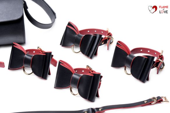 Набір БДСМ з дорожньою сумкою Master Series: Bow — Luxury BDSM Set With Travel Bag, 11 предметів