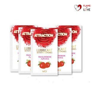 Пробник лубриканта з феромонами MAI ATTRACTION LUBS STRAWBERRY (10 мл), One Size
