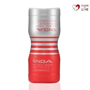 Мастурбатор Tenga Dual Sensation Cup двосторонній, із двома незалежними каналами