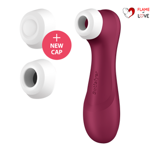 Вакуумний смарт стимулятор для клітора з вібрацією та Liquid Air Pro 2 Generation 3 Connect App колір: бордовий Satisfyer (Німеччина)