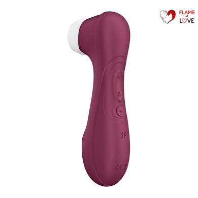 Вакуумний смарт стимулятор для клітора з вібрацією та Liquid Air Pro 2 Generation 3 Connect App колір: бордовий Satisfyer (Німеччина)