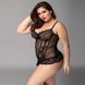 Мереживний корсет JSY &laquo;Сексуальна Белла&raquo; Plus Size Black, дрібна сітка, гіпюр, чашки з кісточками - 3