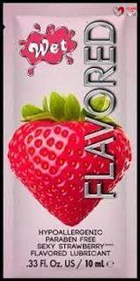ПРОБНИК/Лубрикант Wet Flavored Sexy Strawberry (соковита полуниця) 10 мл