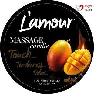 Масажна свічка L'amour Mango з ароматом манго, 30 мл